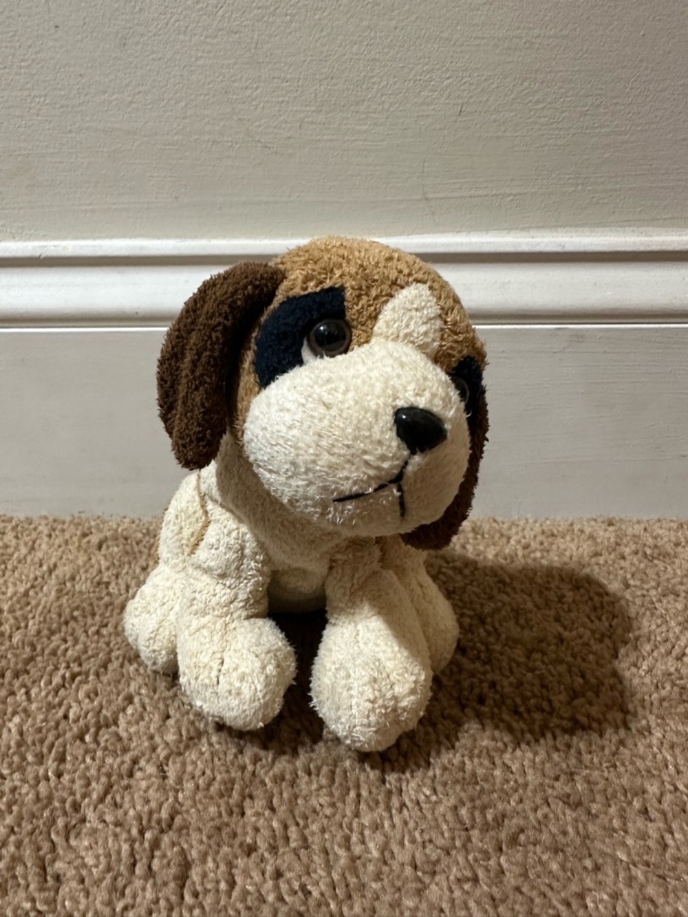 Russ Berrie Luv Pets Dog Patches Plush Sitting 6" Stuffed Animal St Bernard